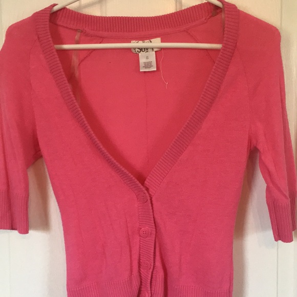 Pink Button Up Cardigan - Picture 5 of 5